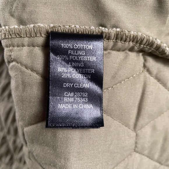 Anthropologie Joie Quilted Utility Barn Shacket Olive Green - Picture 5 of 6